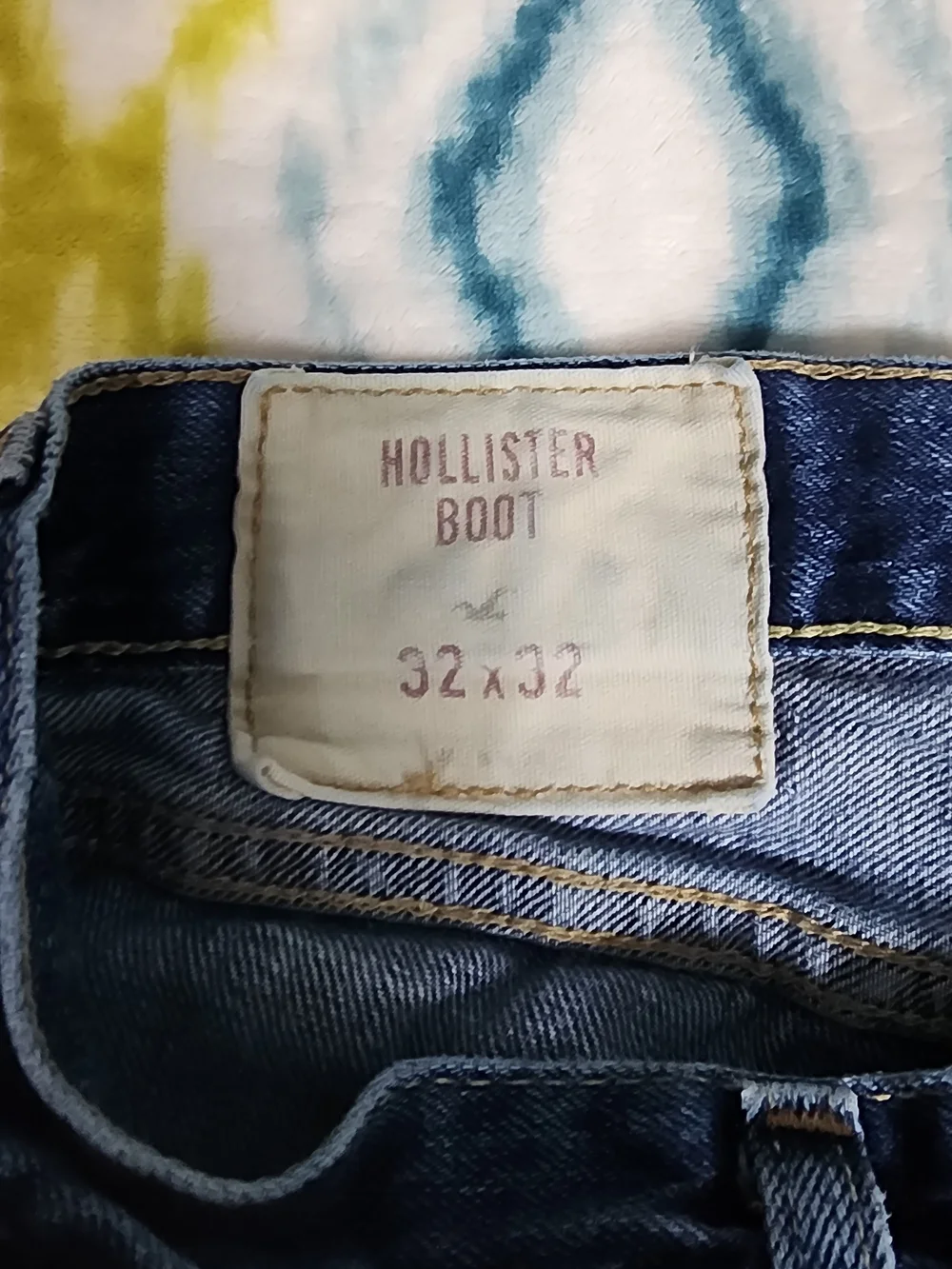 Hollister Men's Dark Blue Bootcut Jeans Y2K Size 32×32